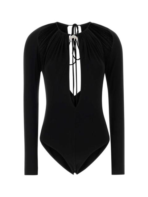 Marine Serre Marine Serre Women Black Stretch Viscose Bodysuit