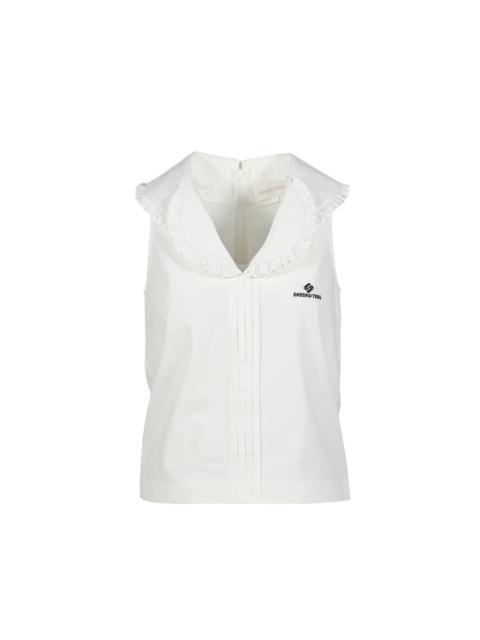 SHUSHU/TONG Double Collar Sleeveless Top