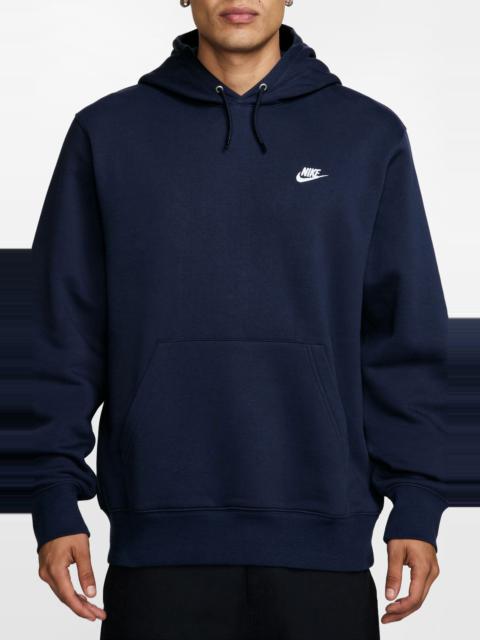 Nike Nike Club Fleece Pullover Hoodie in Obsidian/White at Nordstrom