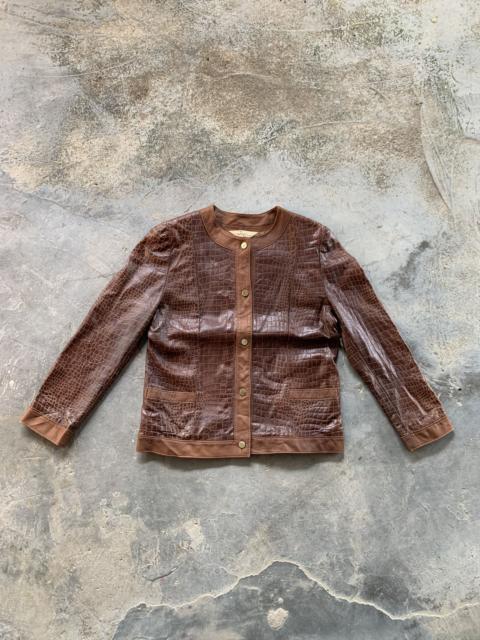 Other Designers Vintage Lyn Crocodile Leather Jacket