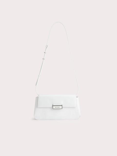 BY FAR TILDA POCHETTE WHITE SEMI PATENT LEATHER