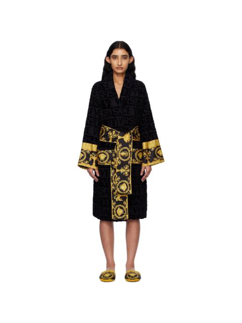 VERSACE Black 'I Heart Baroque' Bathrobe