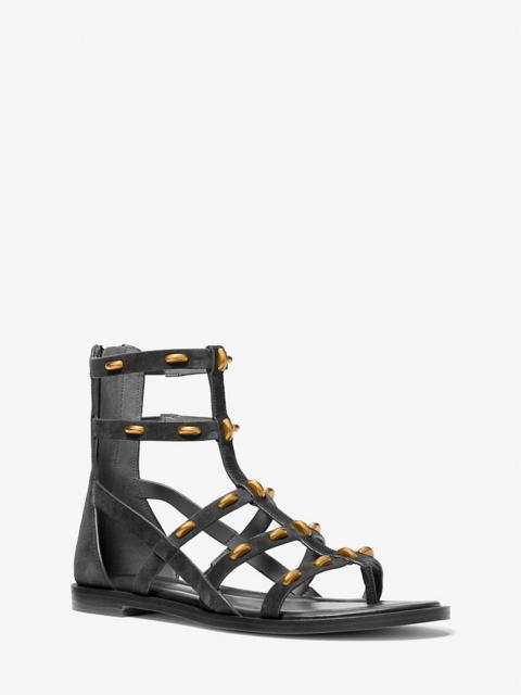 MICHAEL KORS Noa Studded Suede Gladiator Sandal