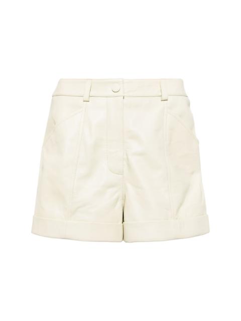 Yves Salomon high-waist leather shorts