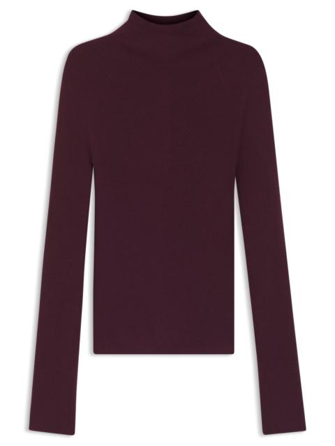 BOSS MIXED-RIBBING SWEATER IN VIRGIN WOOL