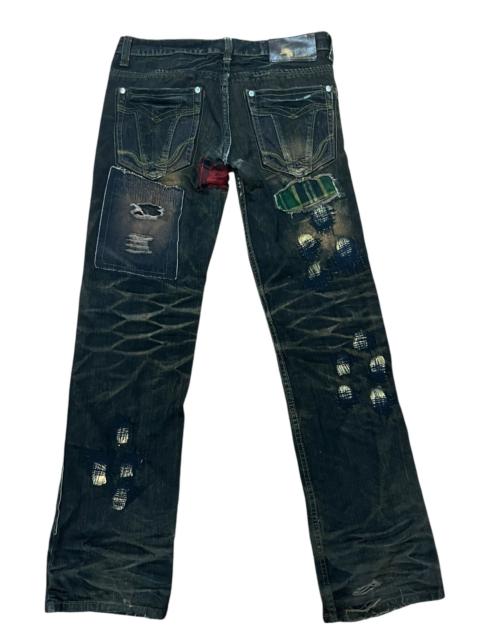 Hysteric Glamour Cod Kuangyu pacthwork Distressed Denim Pants