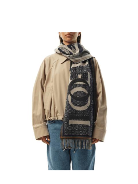 Loewe Loewe Love Scarf in Navy Blue