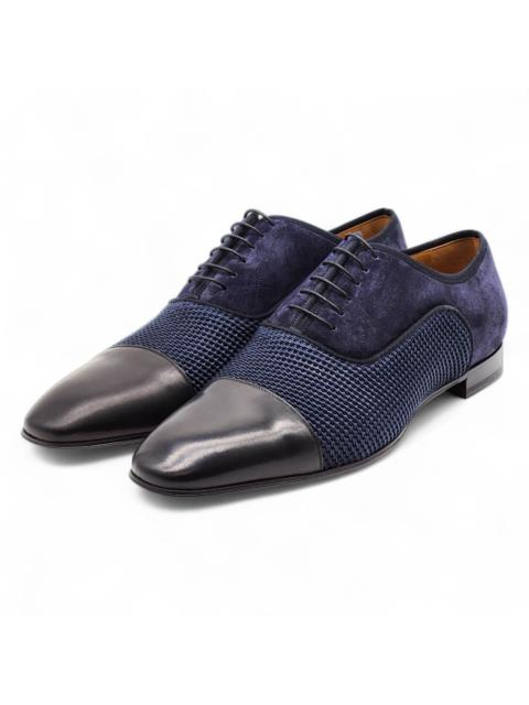 Greggo Leather and Suede Oxford Shoes - Blue EU 46 / US 13