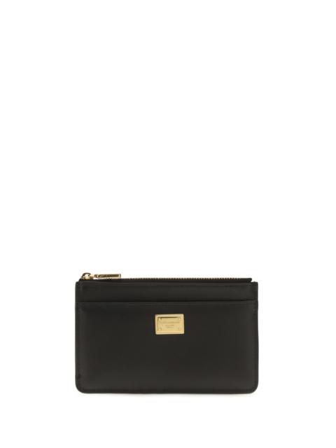 Dolce & Gabbana Dolce & Gabbana Leather Zip Card Holder Black