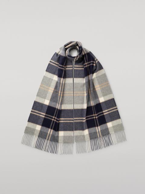 Johnstons of Elgin Silver Bannockbane Tartan Merino Scarf