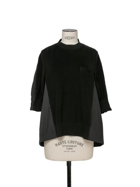 sacai Cotton Knit x Cotton Poplin Pullover
