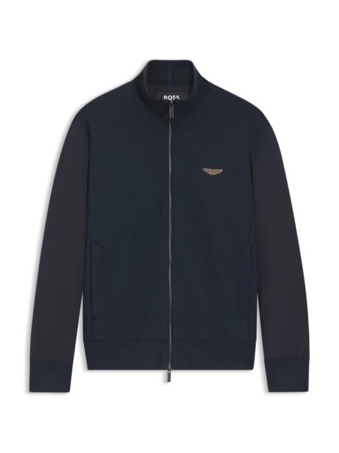 BOSS BOSS X ASTON MARTIN SWEATSHIRT WITH WING DETAIL
