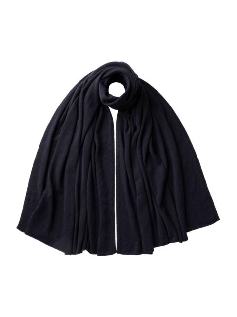 Johnstons of Elgin Gauzy Cashmere Navy Travel Stole