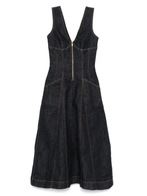 self-portrait Self-Portrait Women Denim Midi Dress