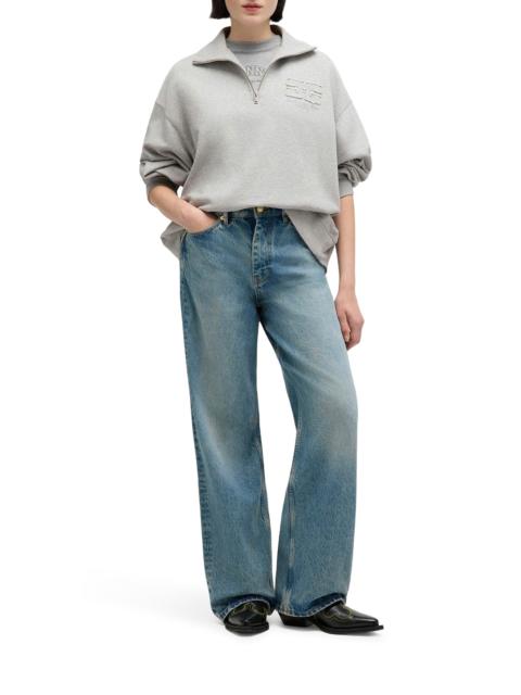 GANNI IZEY JEANS IN RIGID DENIM