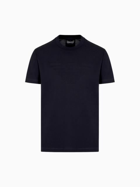 EMPORIO ARMANI Jersey T-shirt with jacquard logo