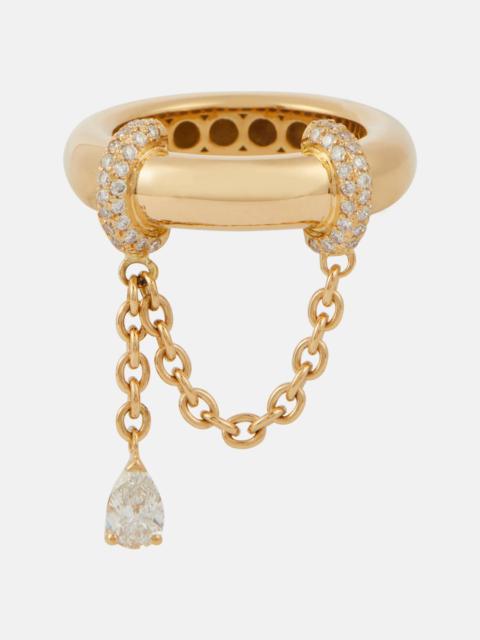 RAINBOW K Elysabeth 18kt gold ring with diamonds