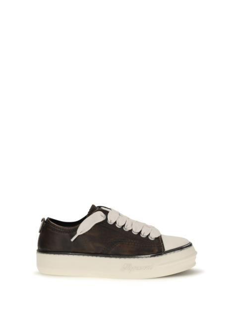 REPRESENT Represent Rep-Cap Leather Sneakers Dark Brown