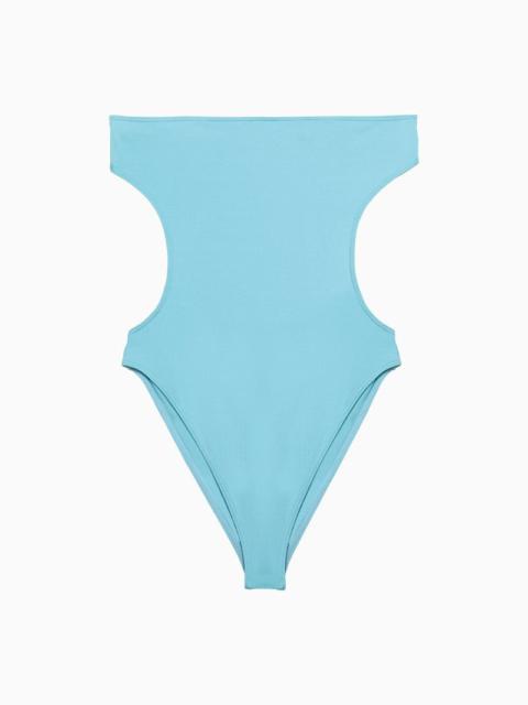 Saint Laurent Topaz Swimming Costume With Cut-Out Women