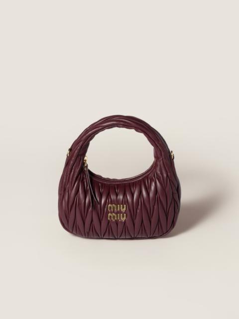 Miu Miu Wander matelassé nappa leather hobo bag