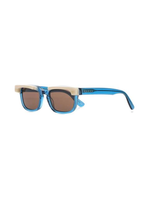 GUCCI Light Blue Acetate Sunglasses