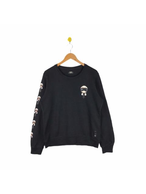 Other Designers Other - Fendi Black Karlito Karl Lover Lagerfeld Sweatshirt