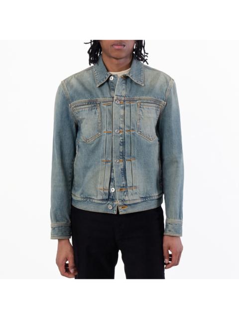 FERRAGAMO Ferragamo Spread Collar Trucker Denim Jacket