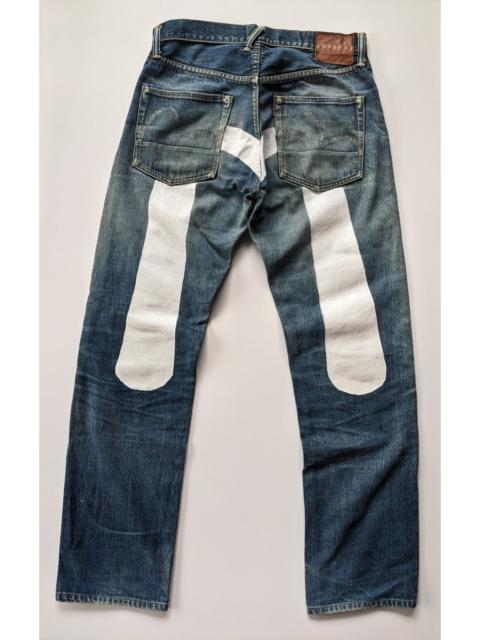 EVISU Evisu daicock distressed selvedge custom jeans