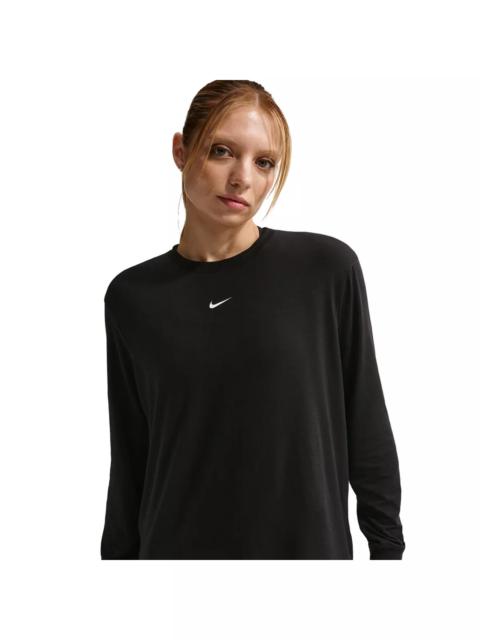 Nike Women's Once Relaxed Dri-FIT Long-Sleeve Top -Black