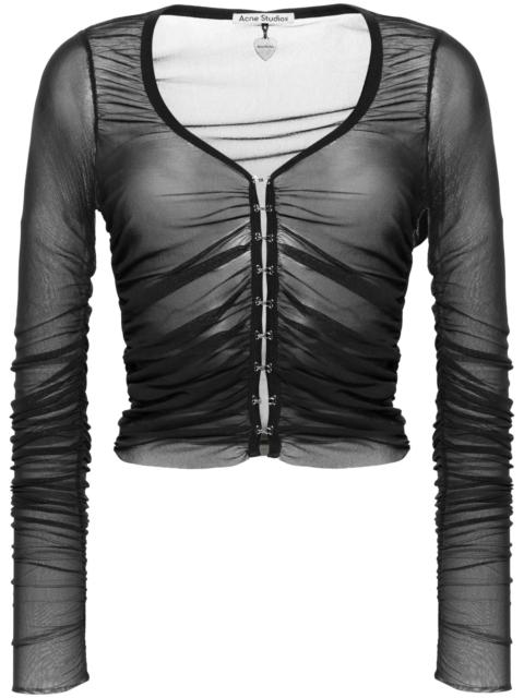 Acne Studios hook-fastening ruched blouse