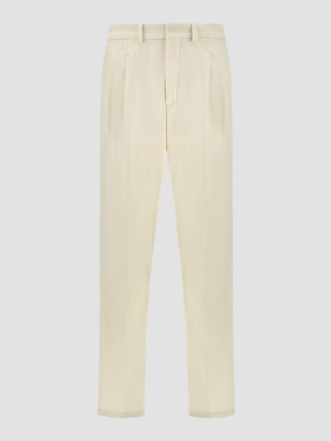 Paul & Shark WOOL AND COTTON TROUSERS WITH DOUBLE PLEATS