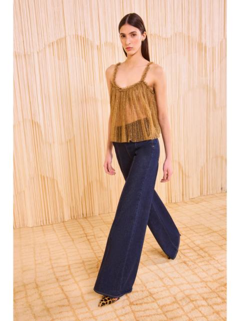 ULLA JOHNSON Romy Pleated Cami Top