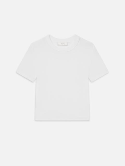 FRAME The Rib Baby Tee in White