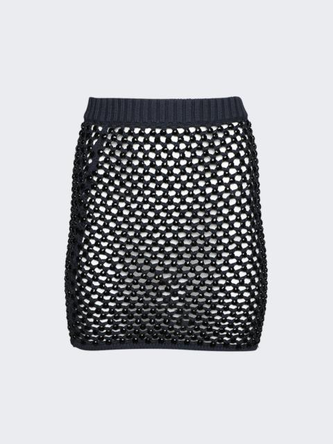 diotima Mini Skirt In Crystal Mesh Navy