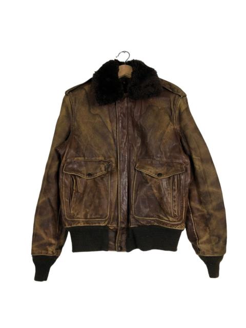 Schott 🔥VINTAGE A2 FLYERS LEATHER JACKET SCHOTT USA SPORTSWEAR