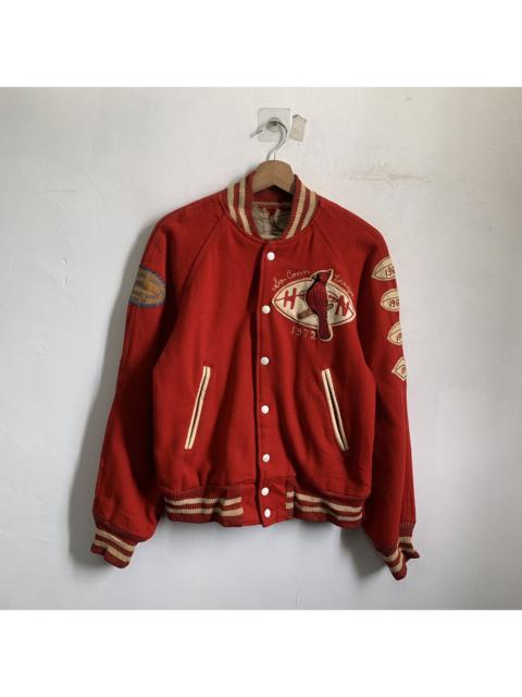 Other Designers Vintage 70’s Hatchers Cardinal Varsity Jacket