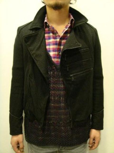 Other Designers KMRii - Factotum Jacquard Double Riders Jacket