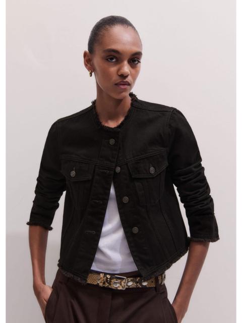 ME+EM Collarless Fray Jacket