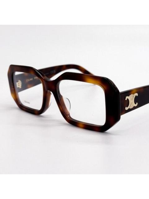 CELINE NEW CL50155I 053, CELINE GEOMETRIC HAVANA BROWN EYEGLASSES C