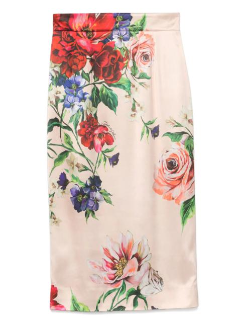 Dolce & Gabbana Floral-print Midi Skirt