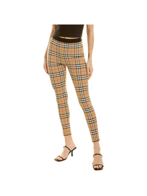 Burberry Burberry Logo Detail Vintage Check Jersey Leggings