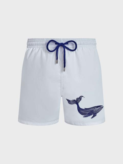 Vilebrequin MEN SWIM SHORTS EMBROIDERED WHALE