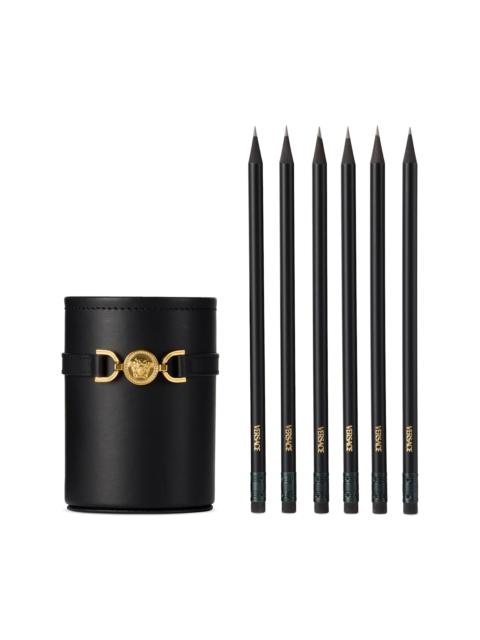 VERSACE Black Medusa '95 Pencil Holder Set
