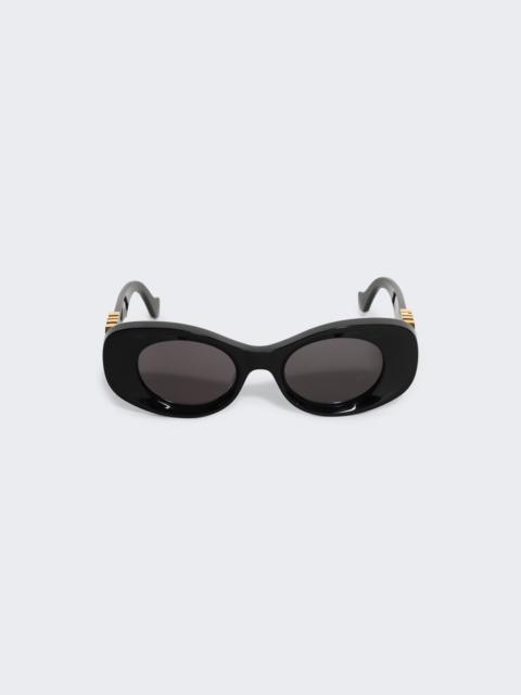 Loewe Beveled Oval Maxi Anagram Sunglasses Shiny Black