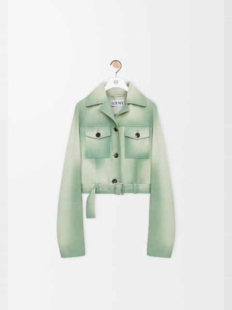 Loewe Cropped jacket in suede lambskin
