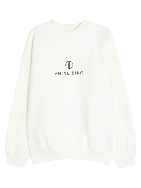 ANINE BING Anine Bing Jaci Logo Cotton-blend Sweatshirt