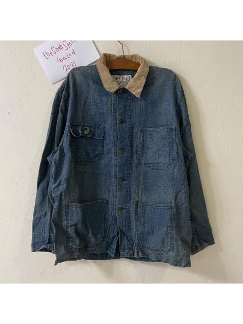 Other Designers Vtg Maceye Industries Indigo Chambray Multipocket Jacket