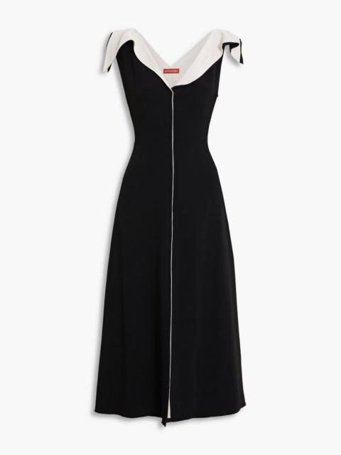 Altuzarra Jophee two-tone draped ponte midi dress