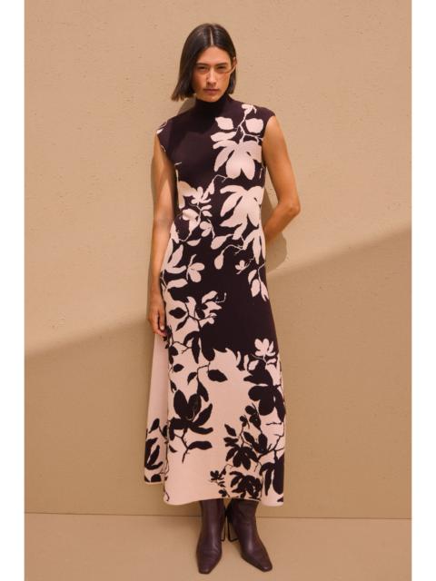 KAREN MILLEN Jacquard Floral Knitted Maxi Dress