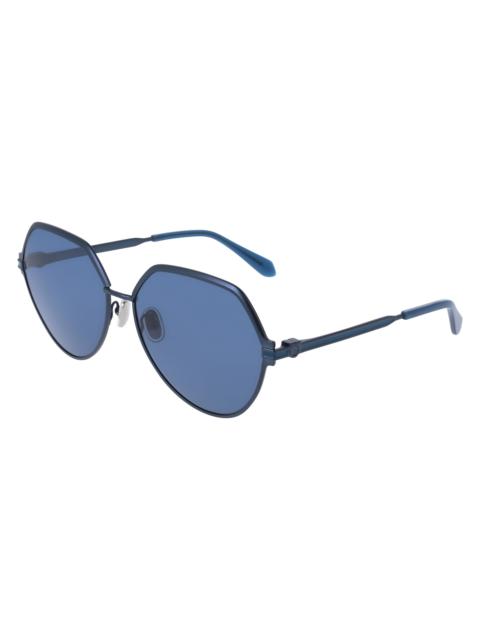 FERRAGAMO Ferragamo Blue Geometric Ladies Sunglasses SF325S 414 62
